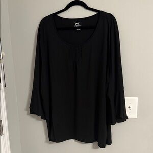 Just My Size Elegant Black Blouse